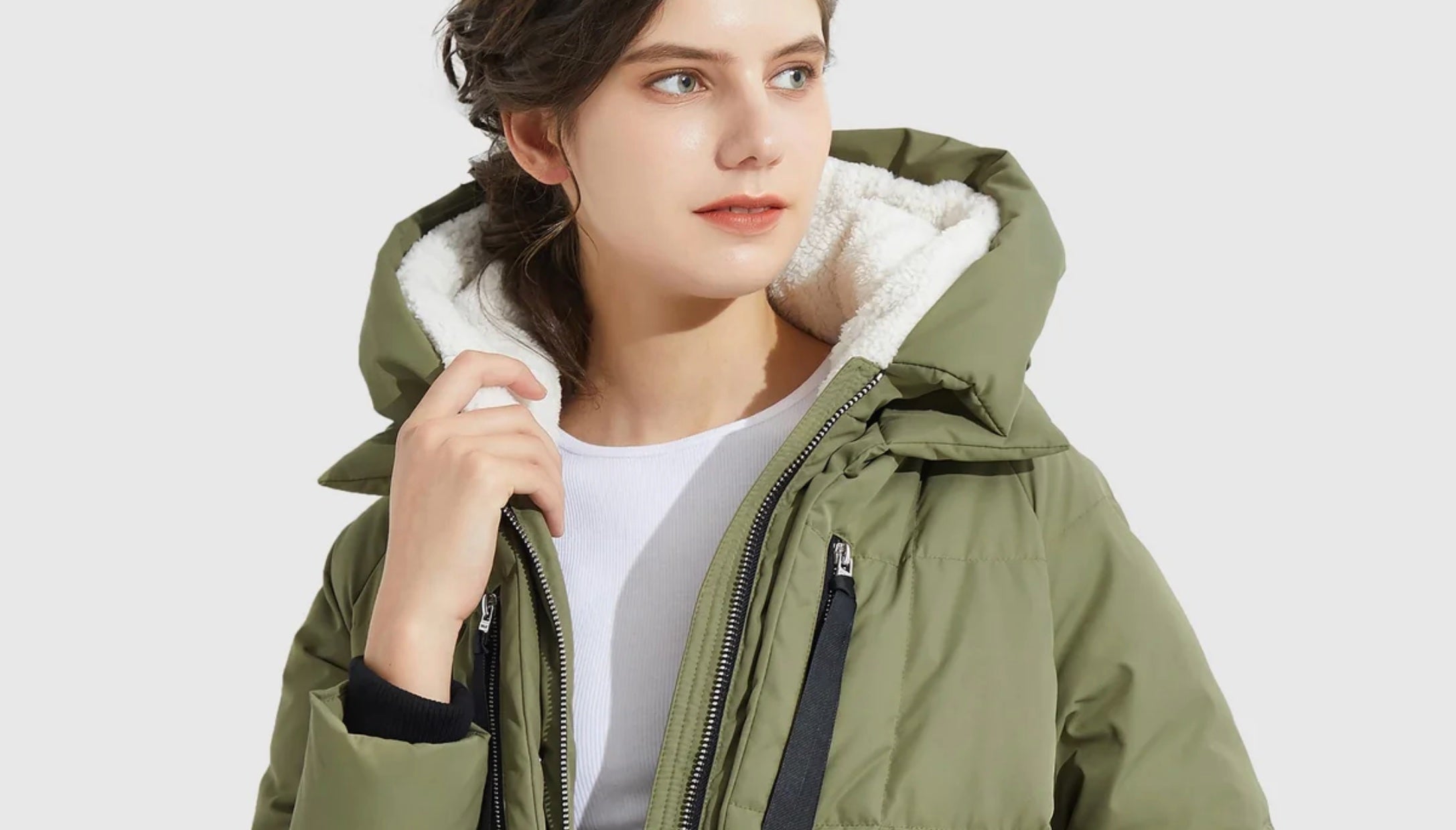 Orolay green outlet coat